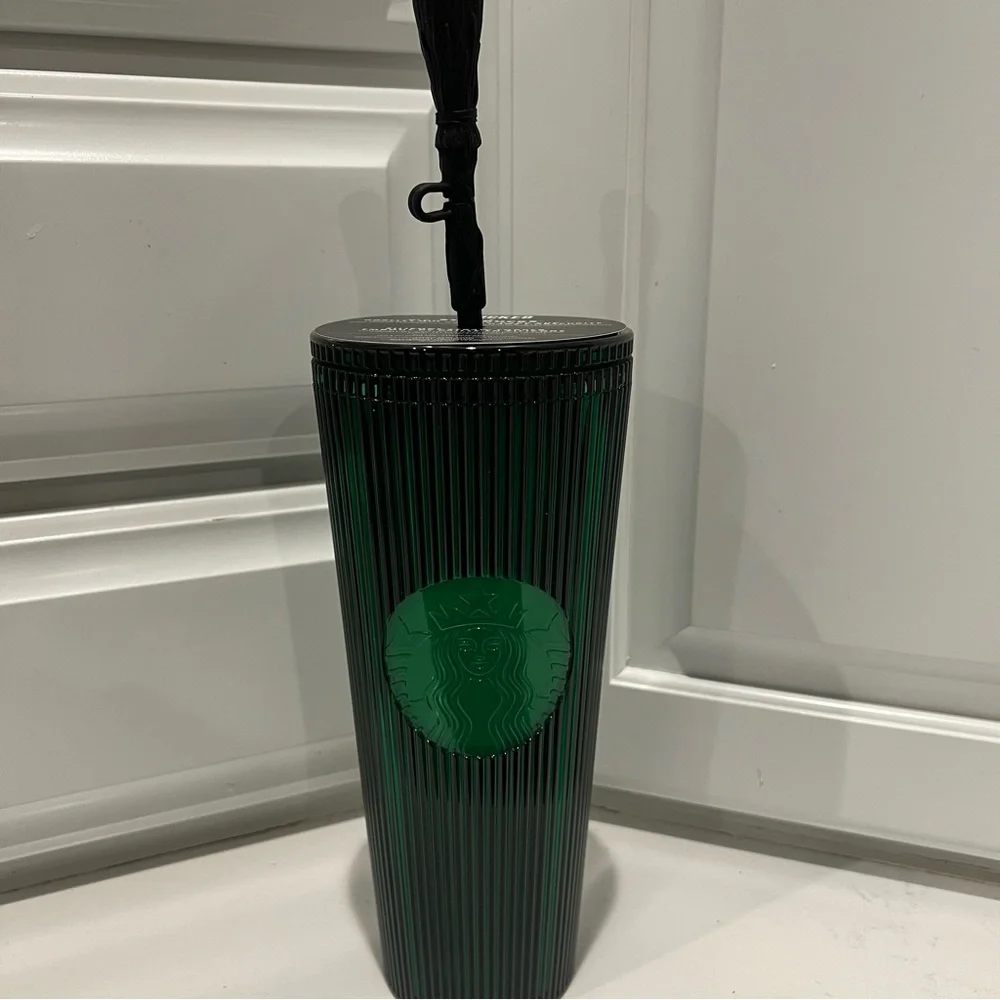 Starbucks Wicked | Elphaba Thropp 24oz Cold Cup with Broom Straw Topper